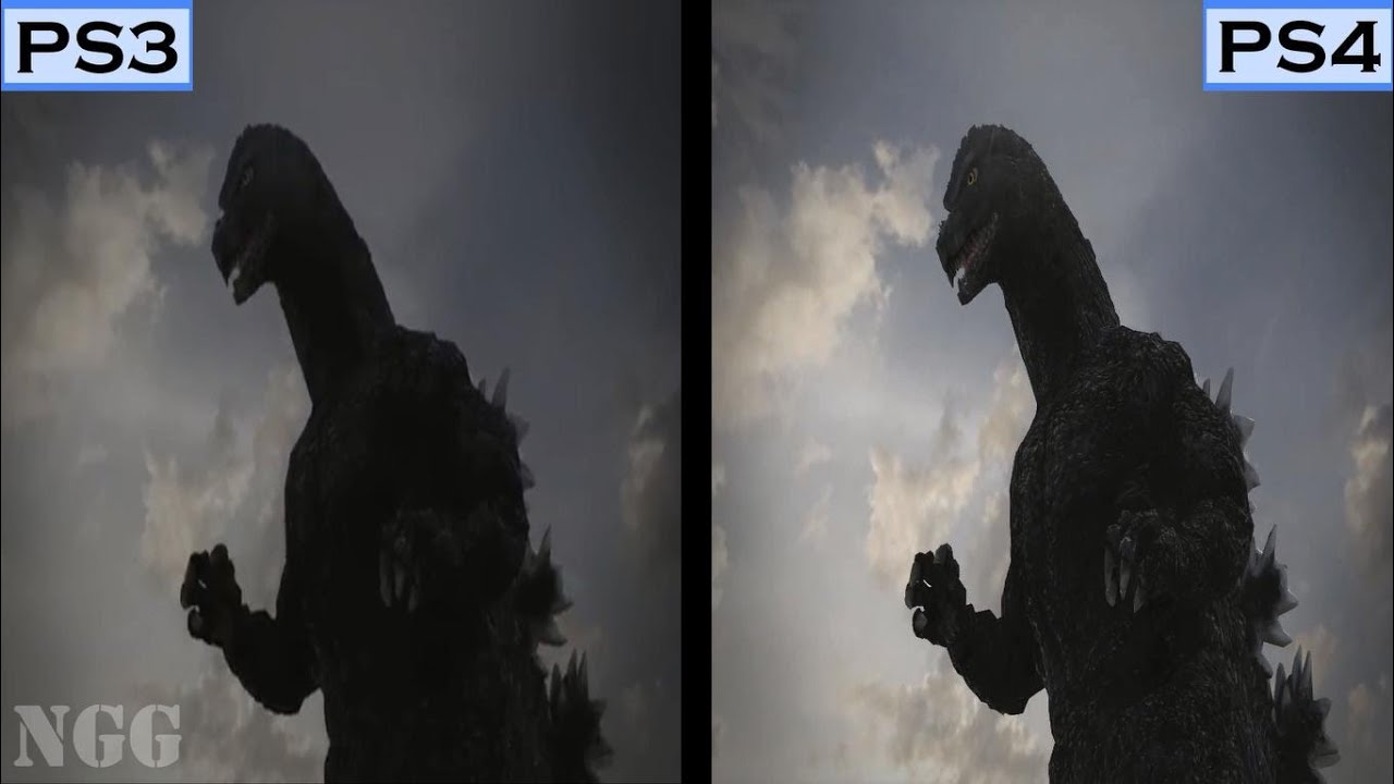 Godzilla The Game - PS4 vs PS3 Graphics Comparison