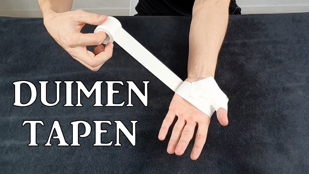 Duim tapen / Thumb taping - Sportmassage Doldersum