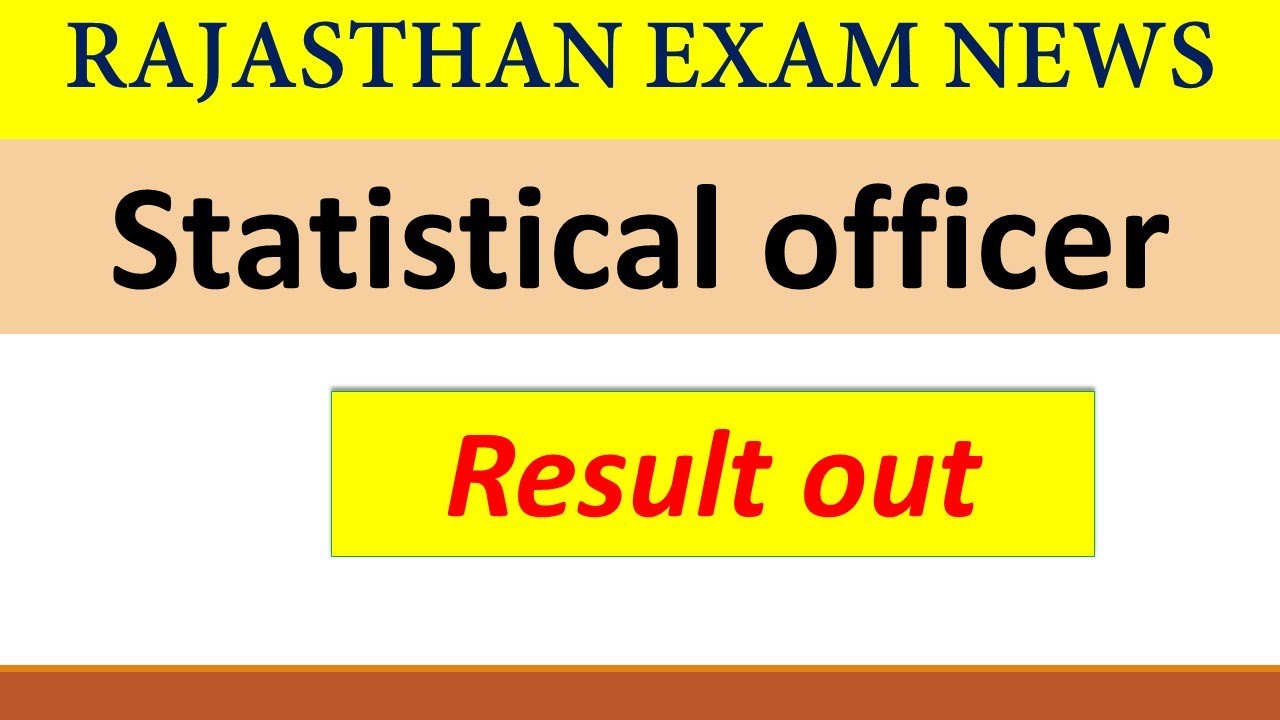 RPSC: Statistical Office Interview Cut-Off Marks Declared Main /Reserved List Releases