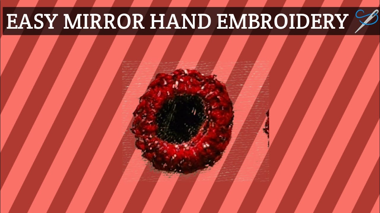 Mirror hand embroidery 🪡 for beginners 