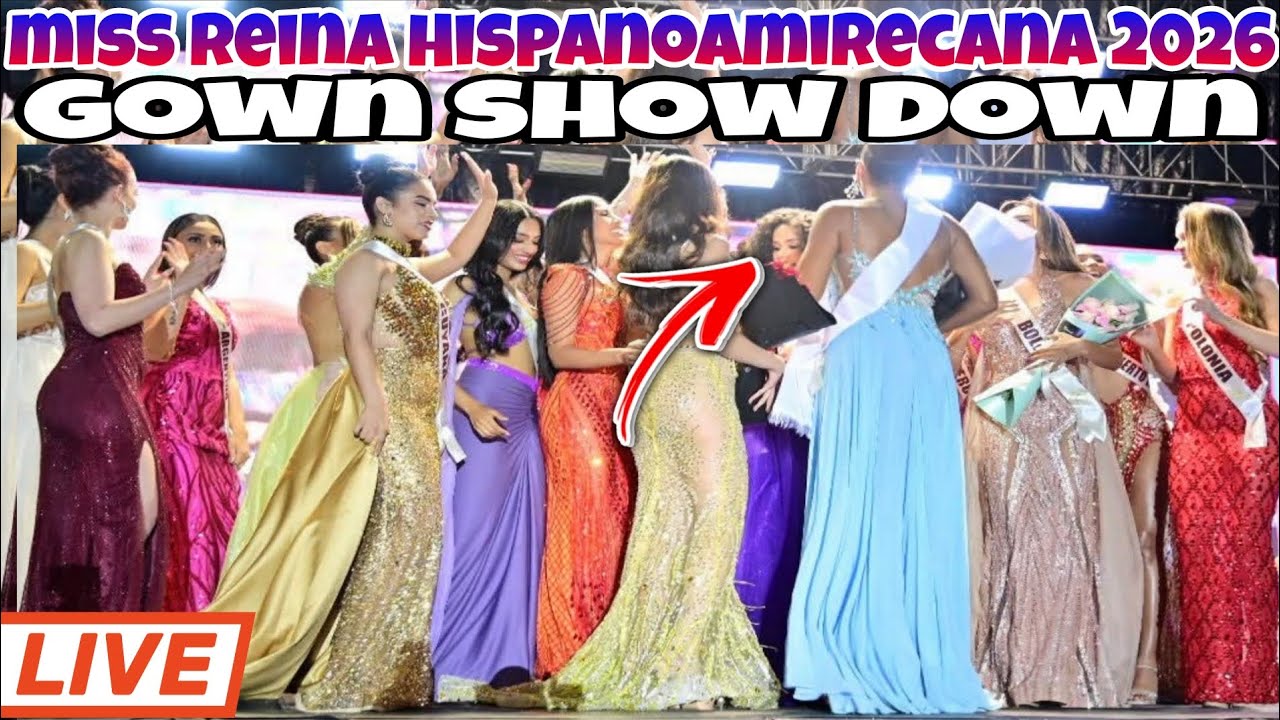 Прямая трансляция! Конкурс вечерних платьев Miss Reina Hispanoamirecana 2026.