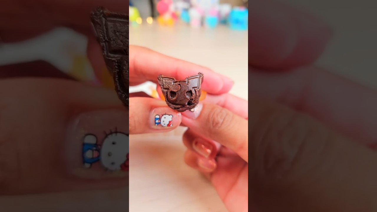 Making Kuromi Chocolate ASMR #asmr #sanrio #shorts