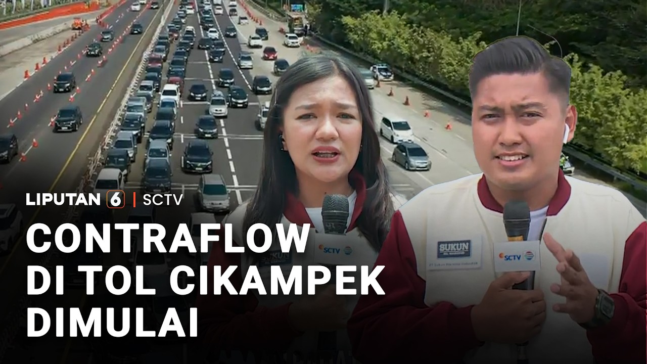 Tol Cikampek Diberlakukan Contraflow | Liputan 6
