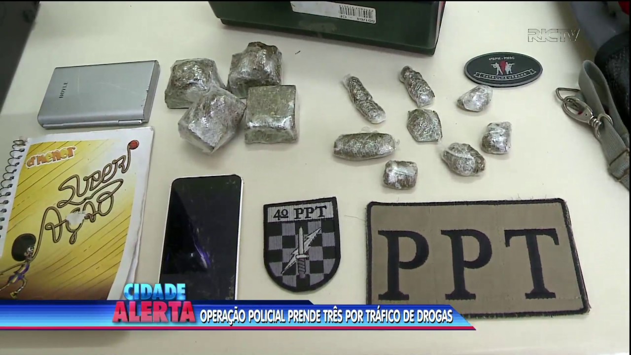 Operação policial prende três criminosos por tráfico de drogas, na Grande Florianópolis
