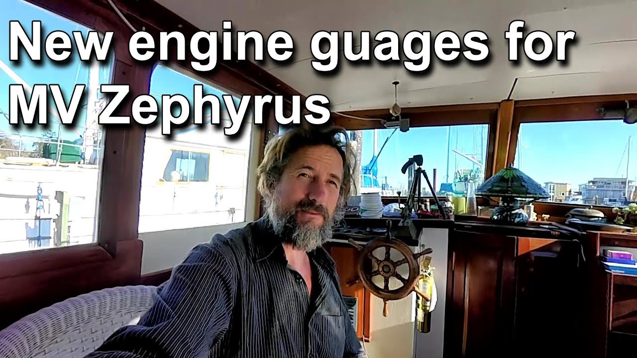 New engine gauges for MV Zephyrus- Wooden boat restoration - Boat Refit - Travels With Geordie 