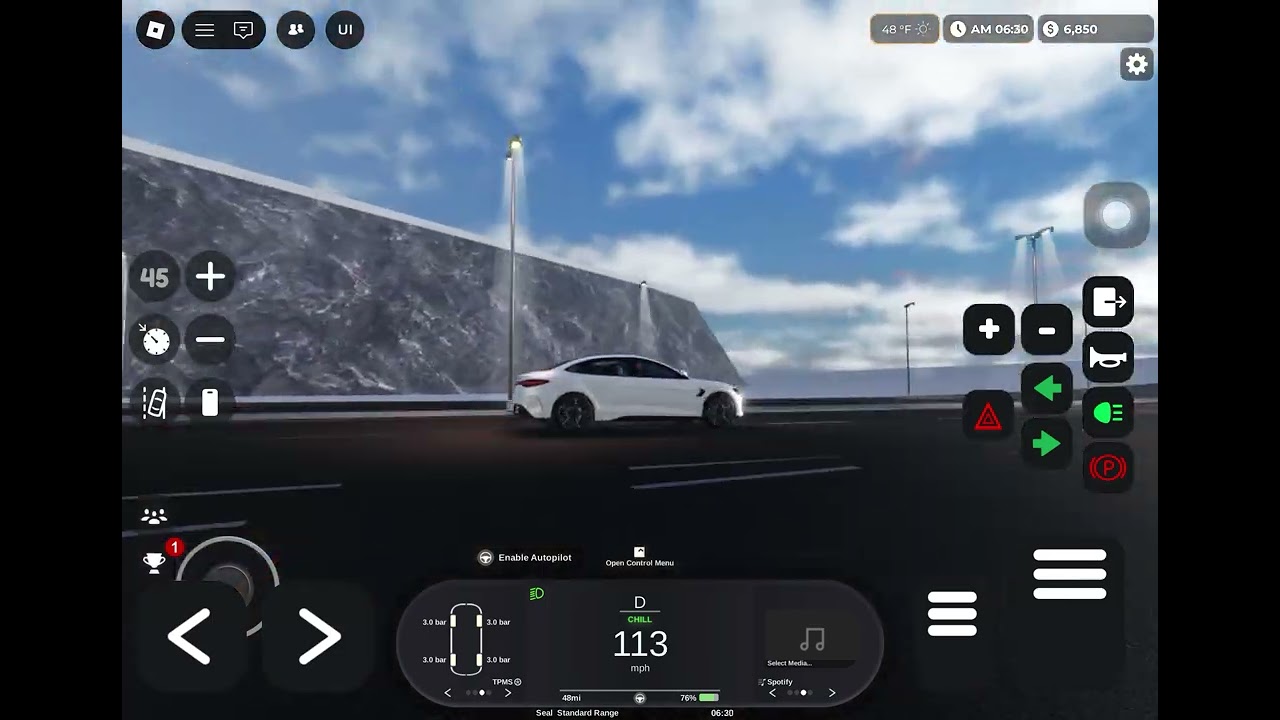 Driving an auto pilot car ￼