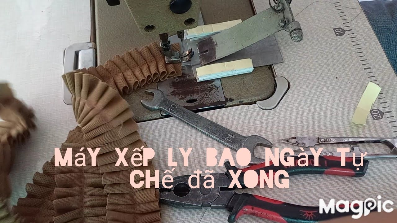tự chế máy may xếp ly ,đơn giản