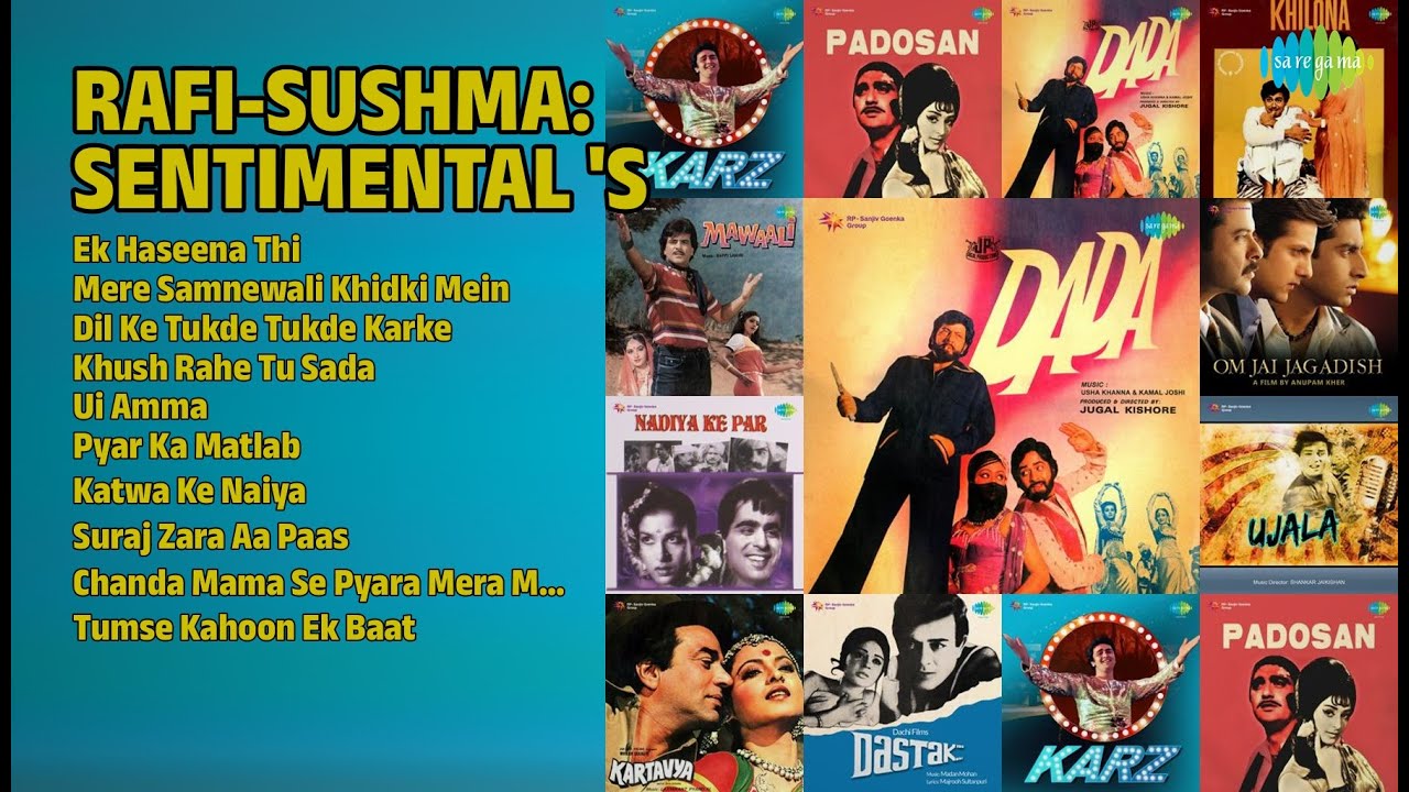 रफ़ी-सुषमा: दर्द भरे नग़मे | Mohammed Rafi Songs | Ek Haseena Thi | Mere Samnewali Khidki Mein