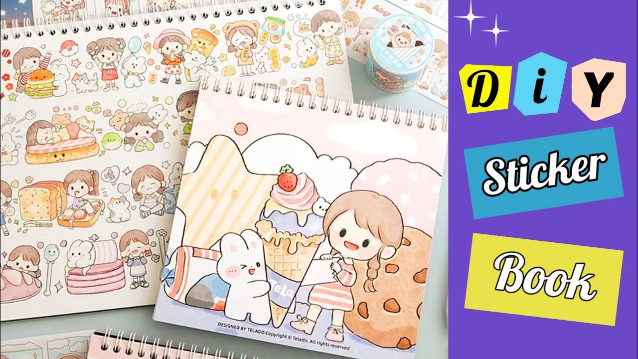 How to make sticker book / Handmade sticker book ta home / Diy sticker /Tonni art and craft