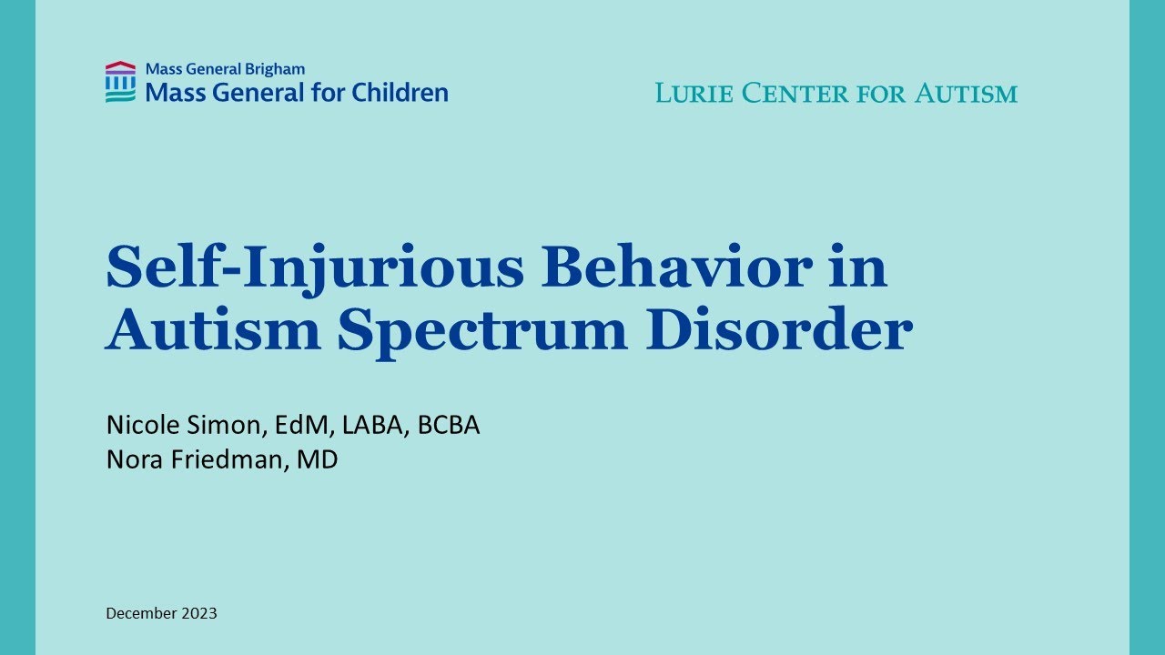 Managing Self-Injurious Behaviors in ASD- Coffee Convo DEC 2023