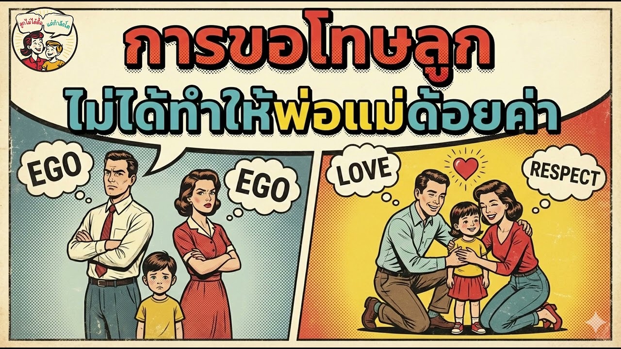 การขอโทษลูก ไม่ได้ทำให้พ่อแม่ด้อยค่า | ลูกไม่ได้ดื้อ แค่กำลังโต