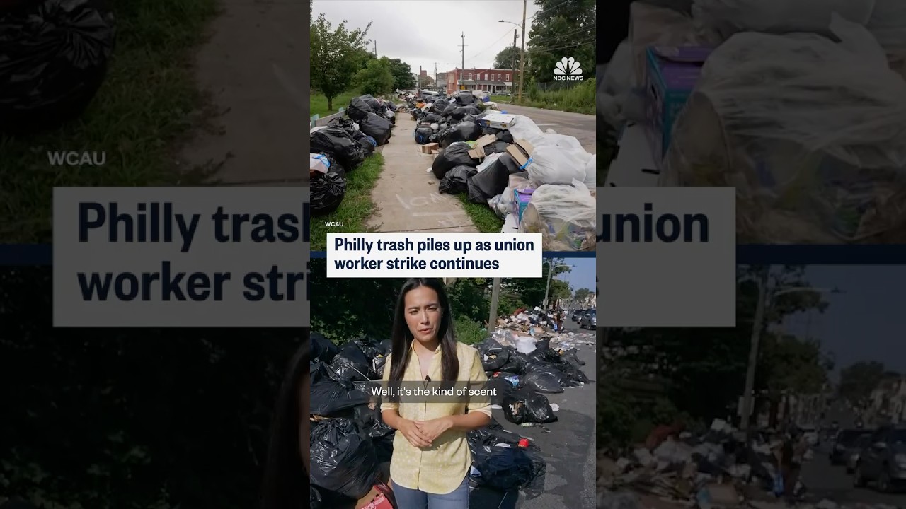 Philly trash piles up as union worker strike continues