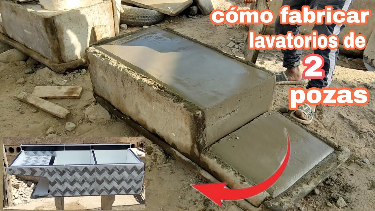 cómo hacer lavatorios de 2  pozas (lavaderos de cerámica)