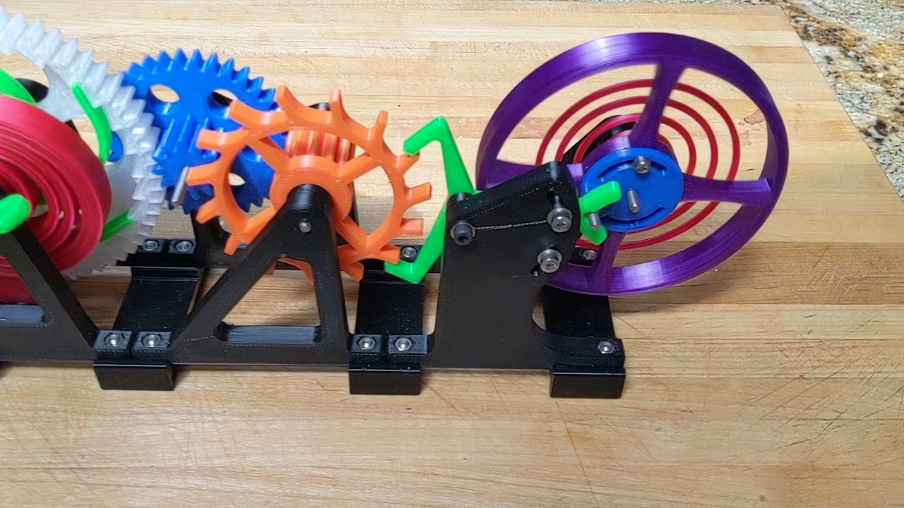 3D printed - Watch Escapement Desk Toy (designed by Larkys Prints)