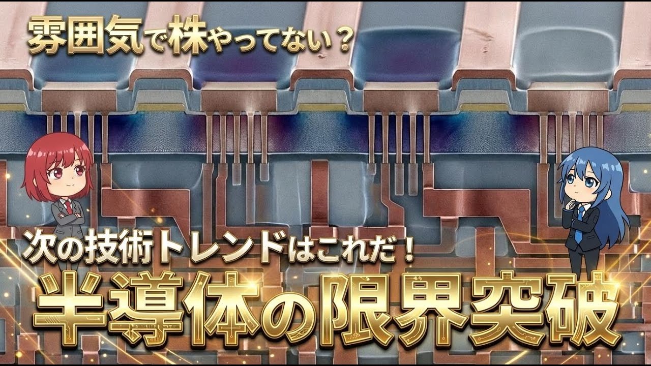 【3年後にはこれが来る！】400°Cプロセスによる完全なCMOS動作【ムーアの法則の限界/3D順次積層/ナノ秒レーザーアニール/半導体関連銘柄】