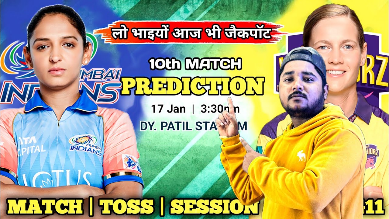 WPL 10th Match Prediction, Mumbai Indians vs UP Warriors Women's 10th Match Prediction, MIW vs UPW