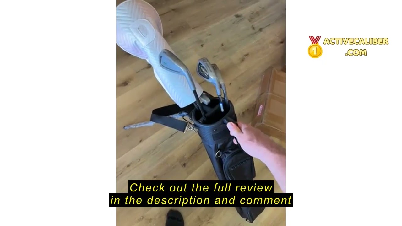Review RIOROO Golf Stand Bag, 3 Way Lightweight Par 3 Golf Bag Dividers Fits Up to 9 Clubs, Easy to