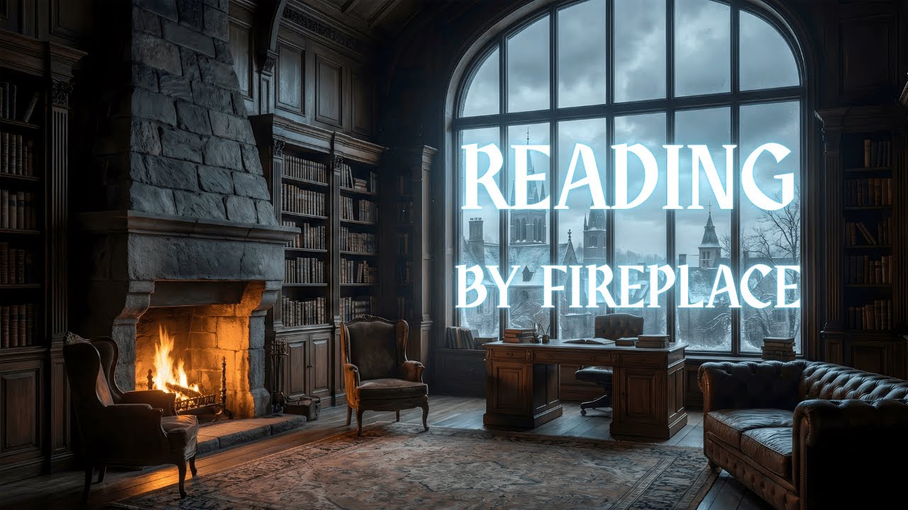 Dark Academia Study Music — Reading by the Fireplace in a Winter Castle 8 hours