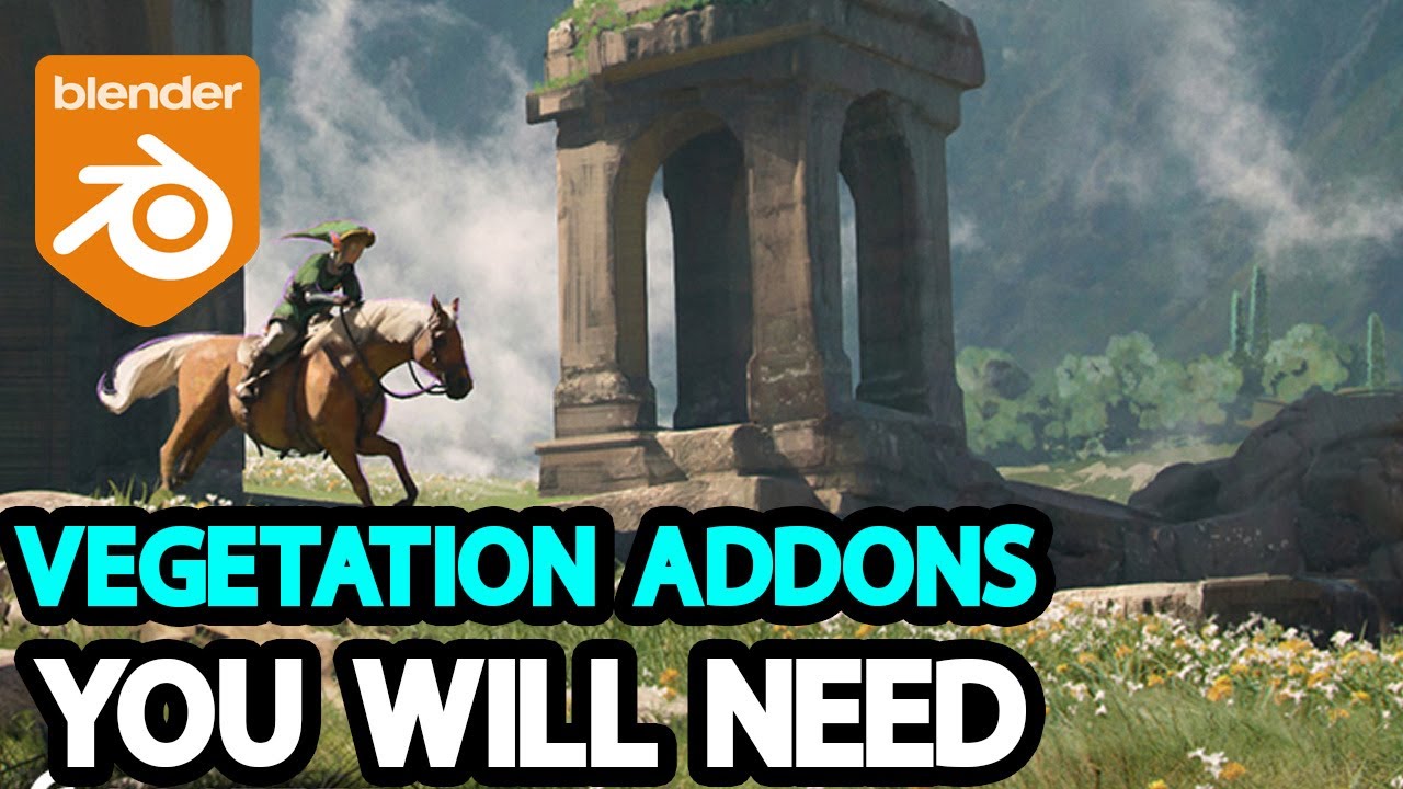 Дополнения Blender для растительности, травы и деревьев.