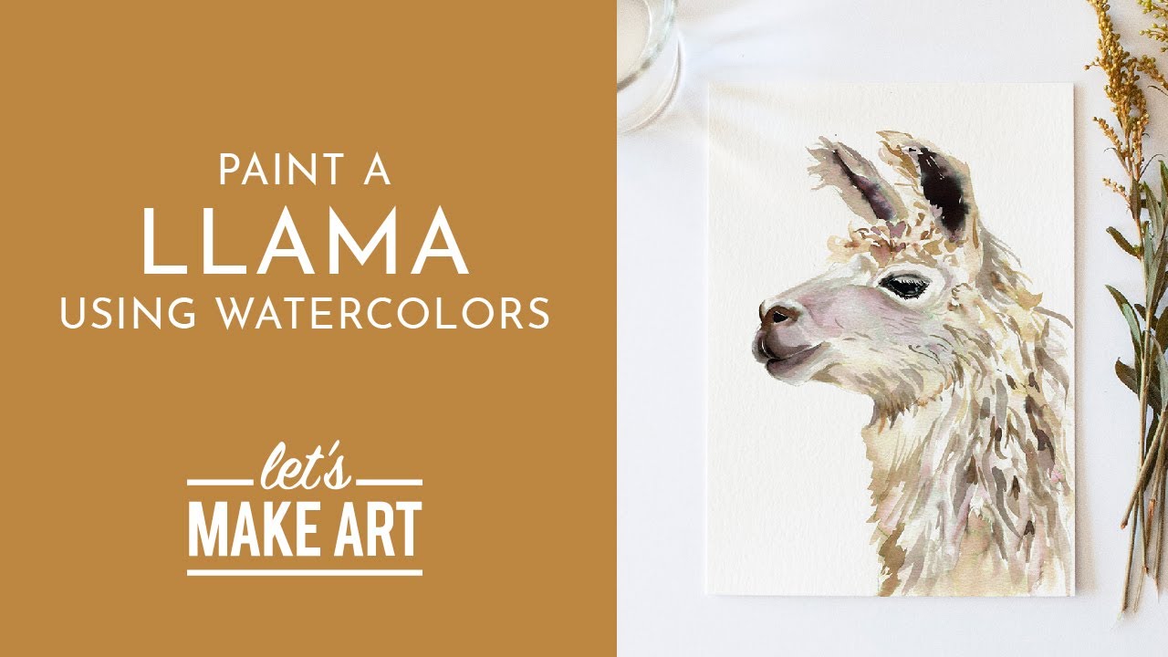 Llama - Watercolor Tutorial with Sarah Cray