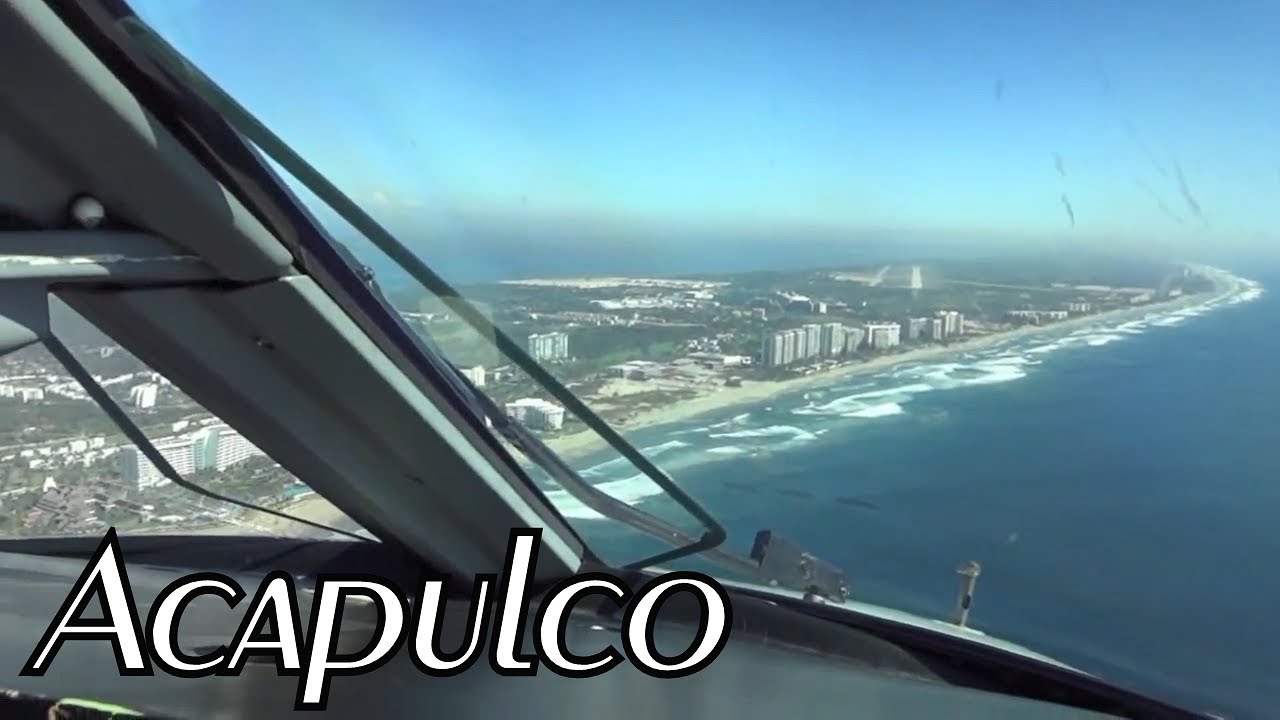 Embraer 145 Visual approach Runway 10 Acapulco
