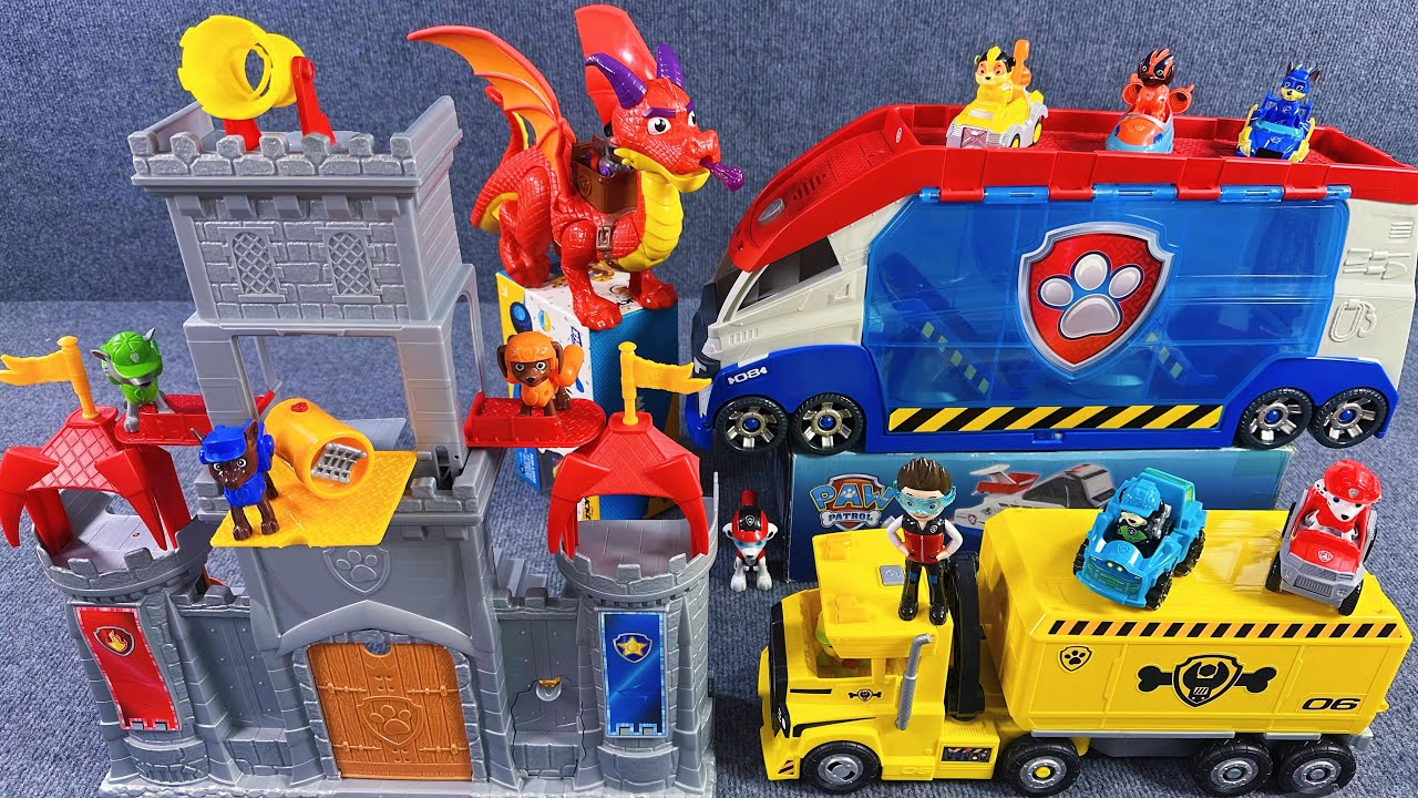 10 Minutes of Satisfying Unboxing | Cool Paw Patrol: Patrol Knight Castle ASMR | Review Toys