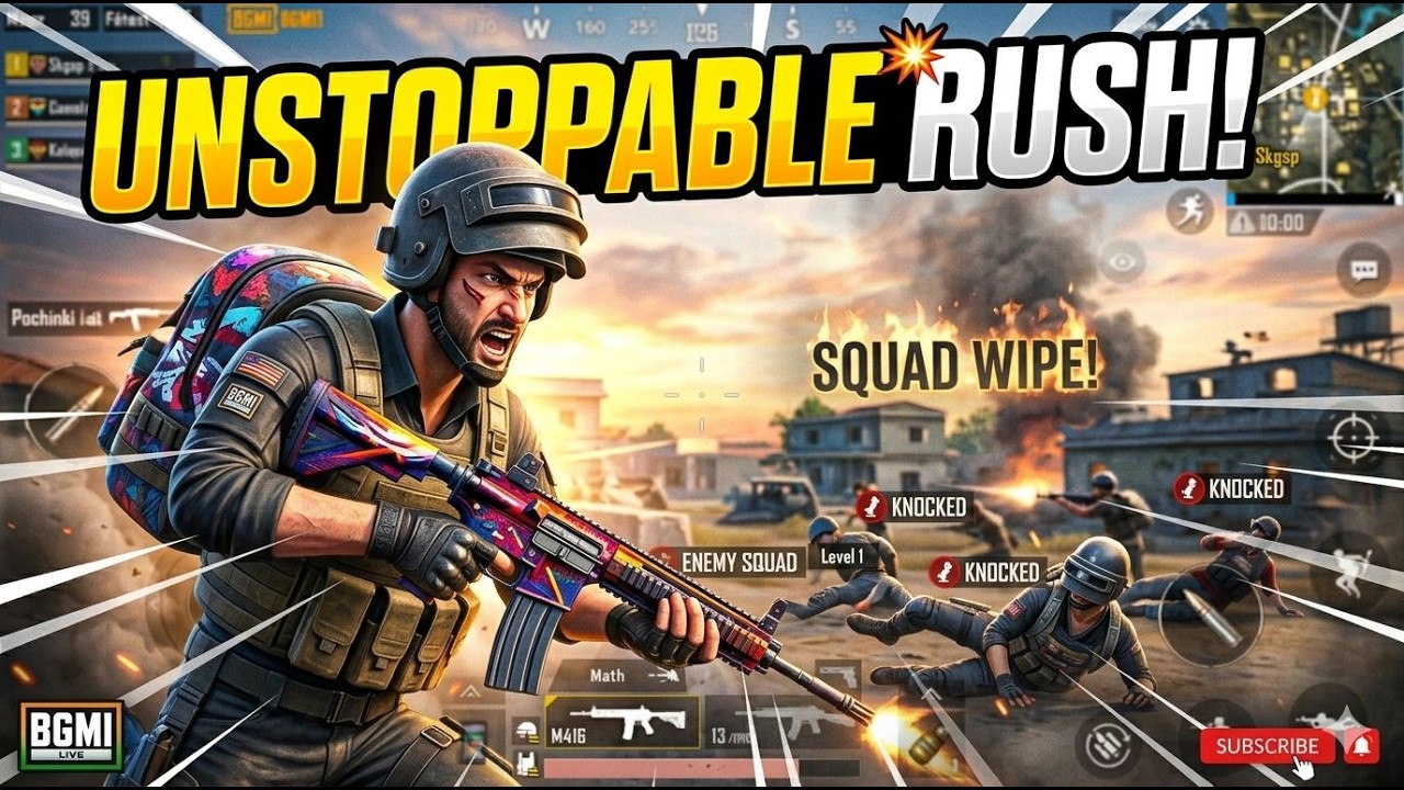 BGMI LIVE 🔴 Andha Rush + 1v4 Clutch 😱 | Funny Fails 😂 | Hindi Gameplay #shorts