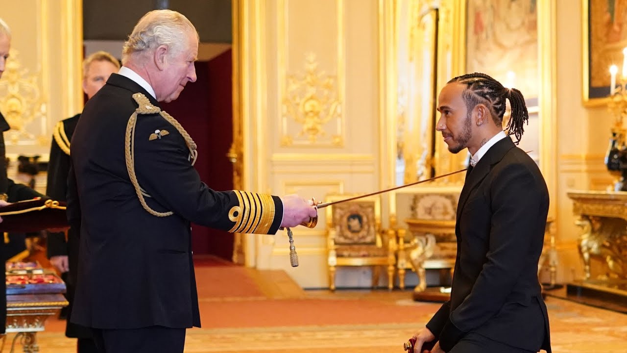 Sir Lewis Hamilton F1 star knighted by Prince Charles days after missing out on record eight title.