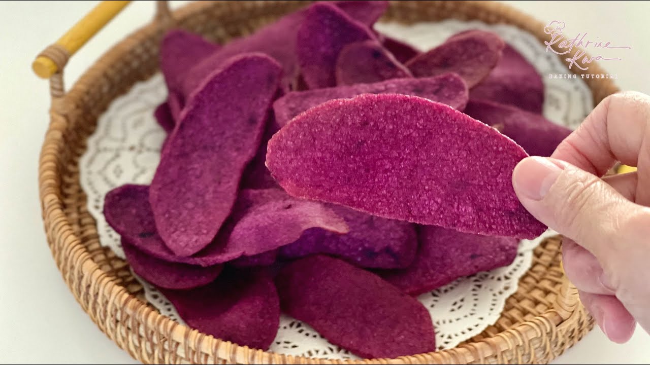 Japanese Purple Sweet Potato Crackers 日本紫薯脆饼 | Kathrine Kwa