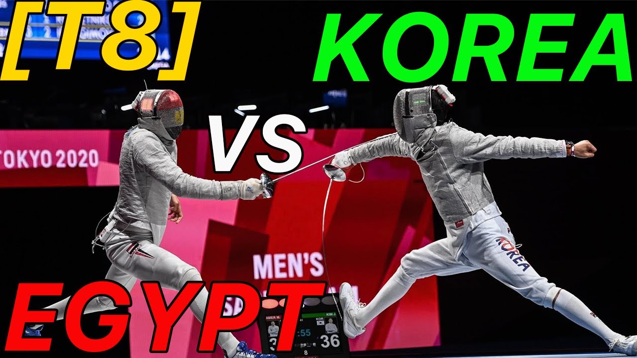Tokyo 2021 [T8] Korea v Egypt | Olympic Fencing | Men's Sabre Team Highlights 도쿄 올림픽 펜싱 남자 사브르 레