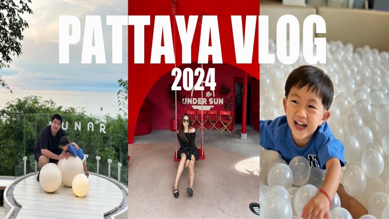 PATTAYA VLOG | Lucas's first roller coaster ride | Pattaya Sheep Farm | Paboon Cafe | 带着6个娃旅行