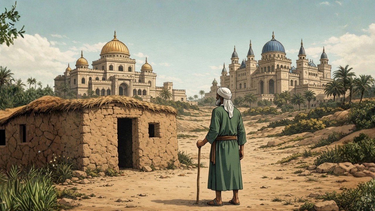 حكاية الفلاح الذي بنى بيتاً من طين وسط القصور.. والسبب العجيب الذي جعل الملك يزوره كل ليلة!