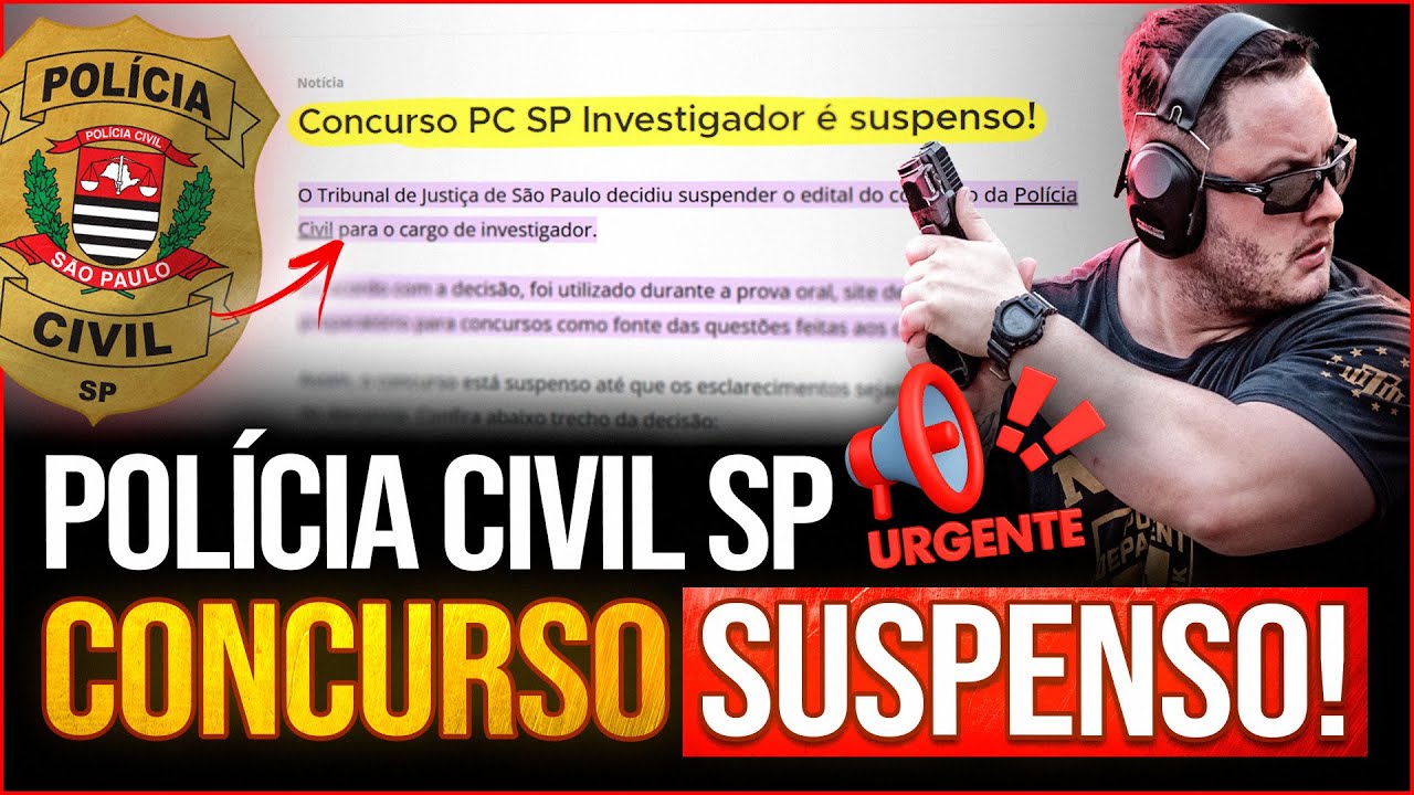 CONCURSO PCSP PARA INVESTIGADOR SUSPENSO
