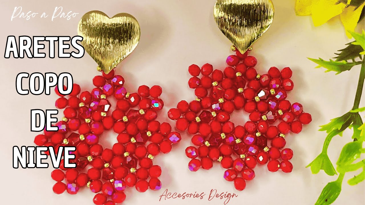 PASO A PASO ARETES DE BISUTERA COPO DE NIEVE in collaboration with PandaHall @pandahall_online_shop.