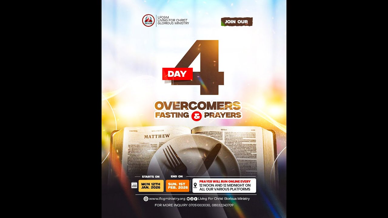 Day 4 - Overcomer's Fasting & Prayer | Midday Broadcast* 🔥