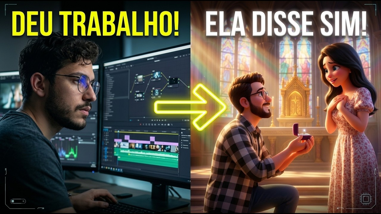 Pedi ela em NOIVADO com um FILME da PIXAR feito 100% com IA