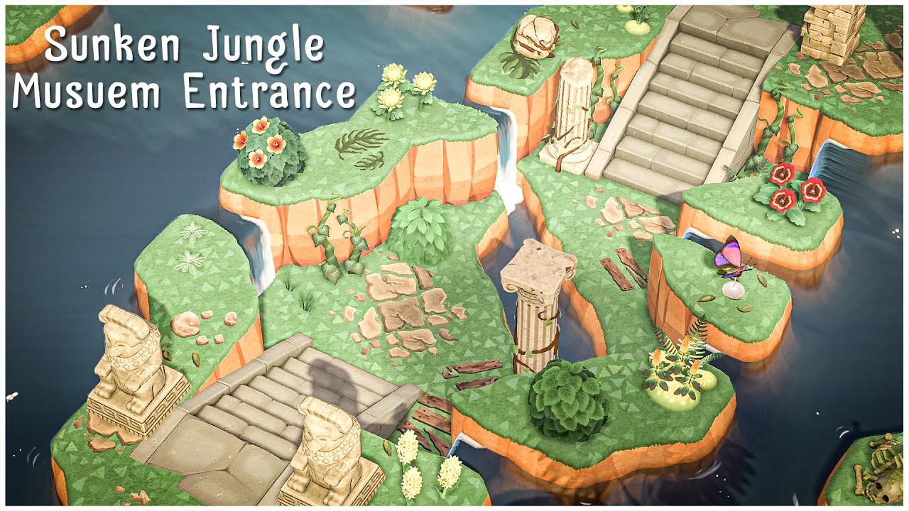 Sunken Jungle Museum Entrance - Animal Crossing New Horizons Speed Build || ACNH