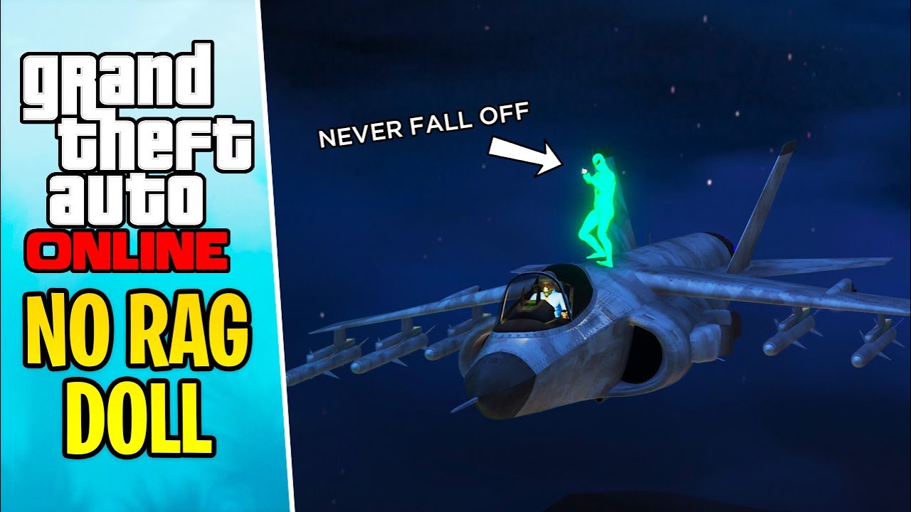 GTA 5 Online - SUPER FUN NO RAGDOLL GLITCH (Never Fall Off Bikes, Planes & More)