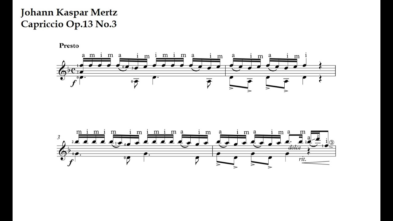 J. Kaspar Mertz. Capriccio Op.13 N3