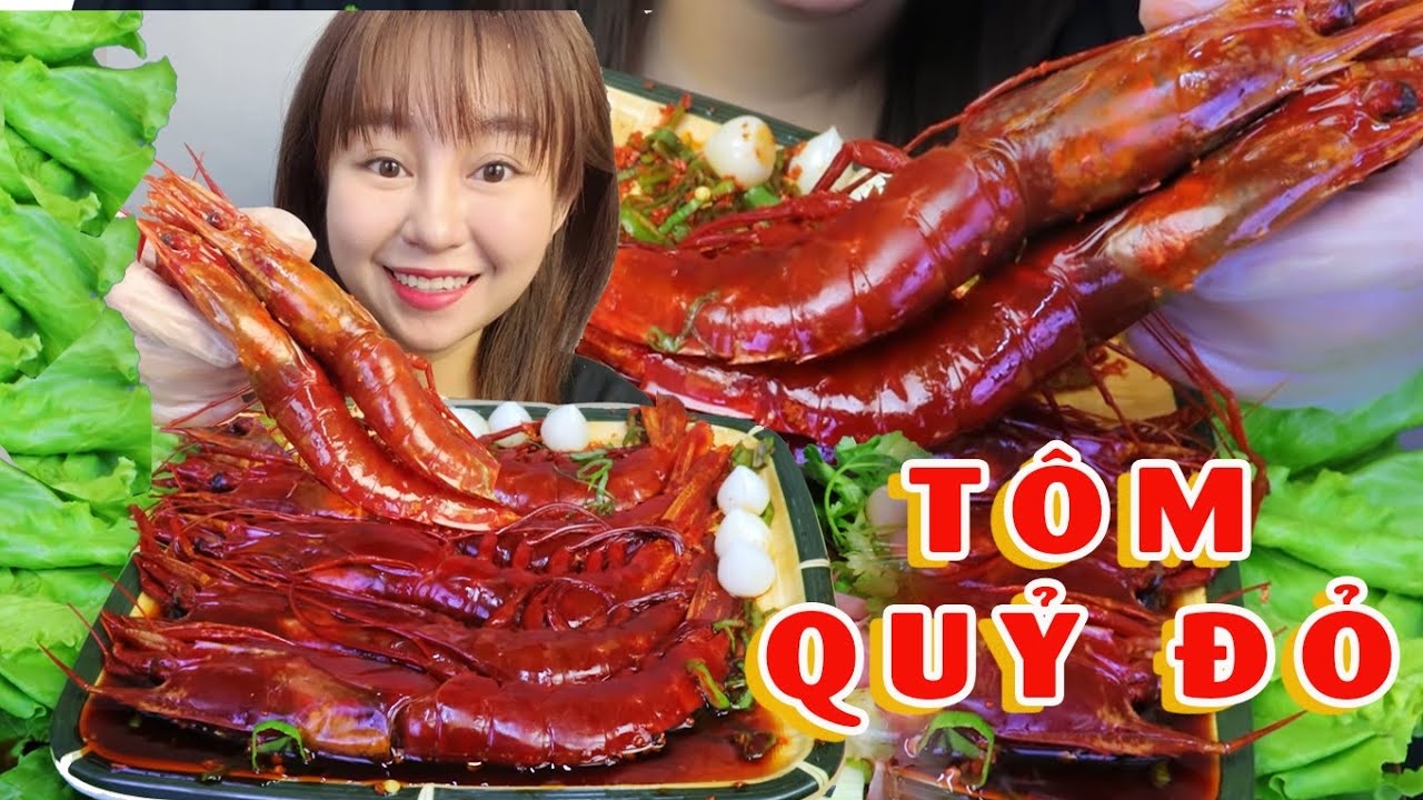 MUKBANG TÔM QUỲ ĐỎ NGÂM TƯƠNG | LIBI TV - LINHASMR VIETNAM