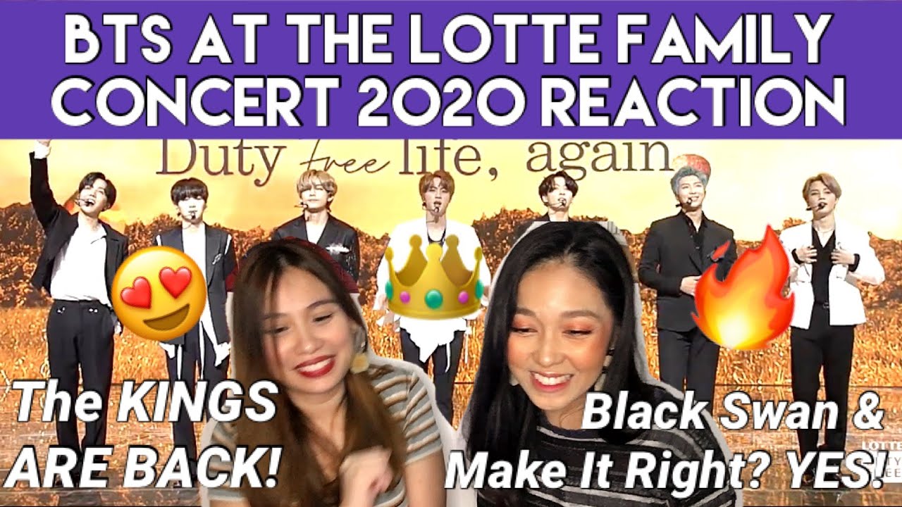 BTS AT THE DUTY FREE  LOTTE  FAMILY CONCERT 2020 (BLACK SWAN & MAKE IT RIGHT) | REACTION 👑😱🤯😍💜
