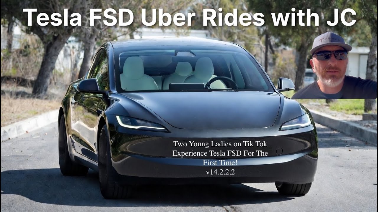 Две молодые девушки в TikTok впервые опробовали систему автономного вождения Tesla!
