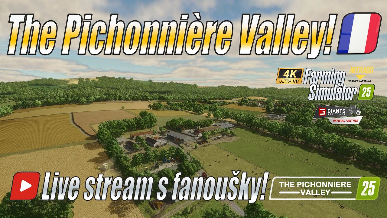 🎁 HLEDÁNÍ SBĚRATELEK! - Live stream s fanoušky mapě Pichonnière Valley! - Farming Simulator 25 (4K)