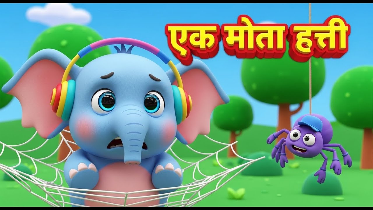 🐘 Ek Mota Hathi | एक मोटा हाथी | Hindi Rhymes for Kids