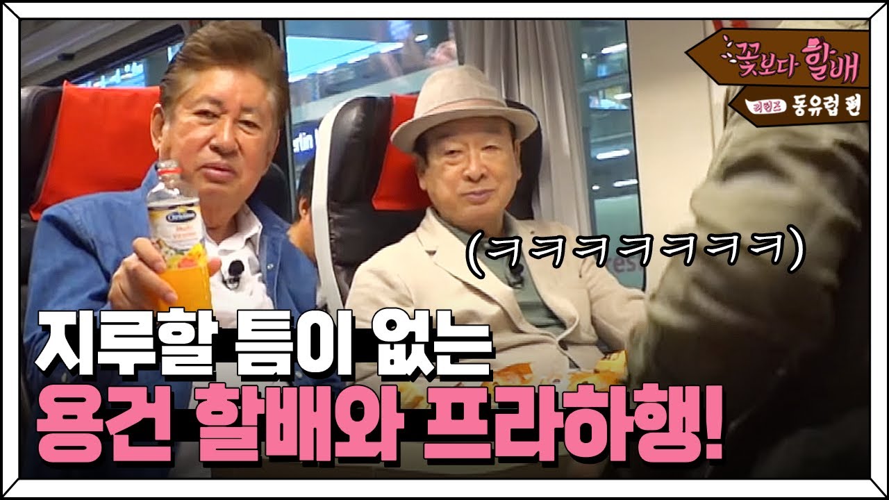 프라하행 기차 안에서 폭풍수다에 빠진 할배들! 그와중에 주스 CF노리는 용건할배까지ㅋㅋㅋㅋ🚋 | #꽃보다할배_동유럽편 EP3-3