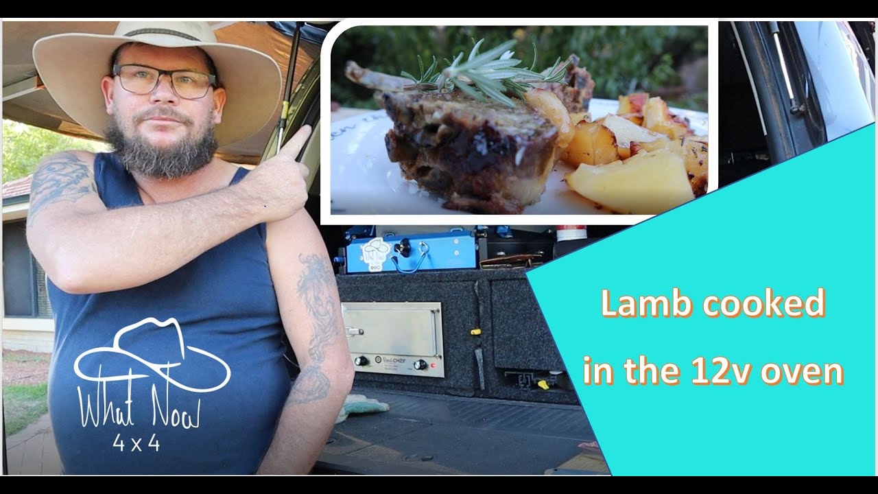 ROAST LAMB RACK IN THE ROAD CHEF 12V OVEN. COOKING  LAMB IN THE 200 SERIES LANDCRUISER.