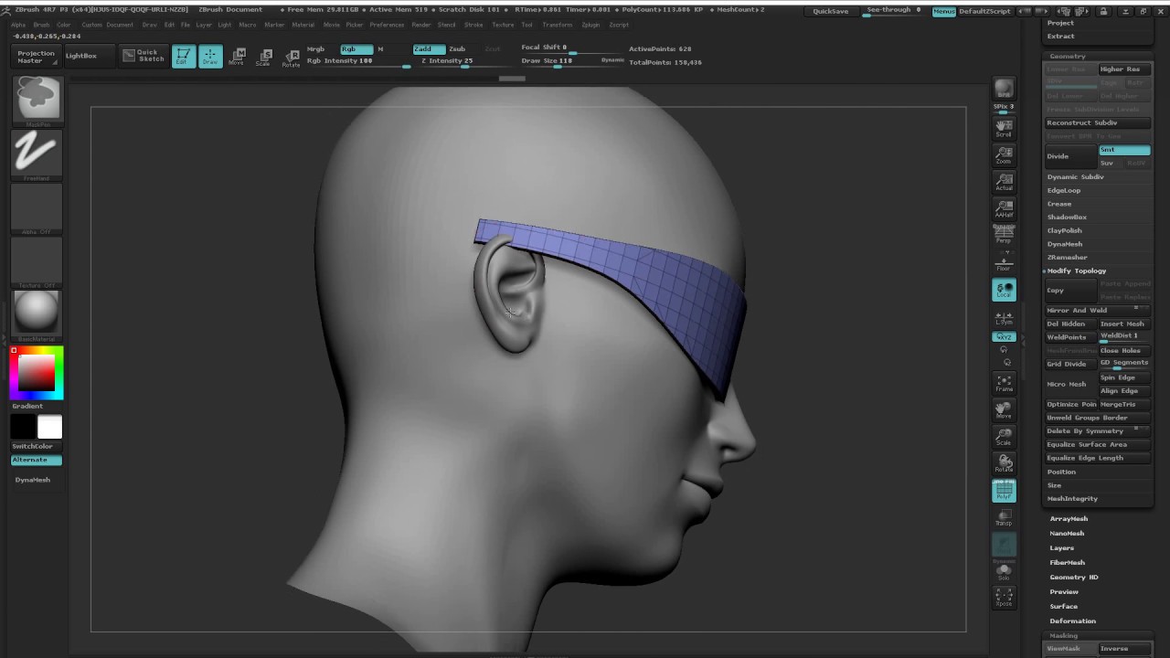 zbrush safety glasses base mesh 01