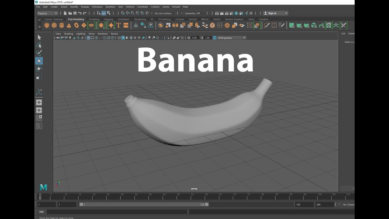 Banana in Maya Modeling Tutorial