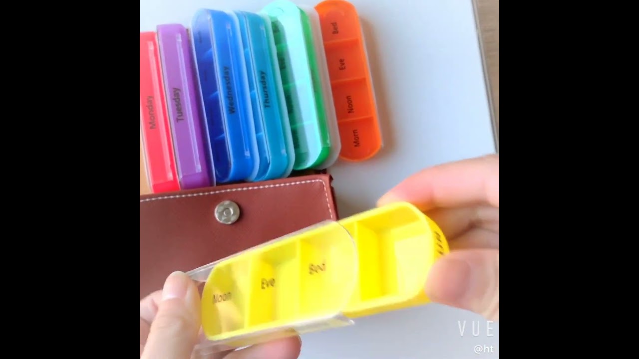 The weekly wallet pill box with a colorful design！How do you like?