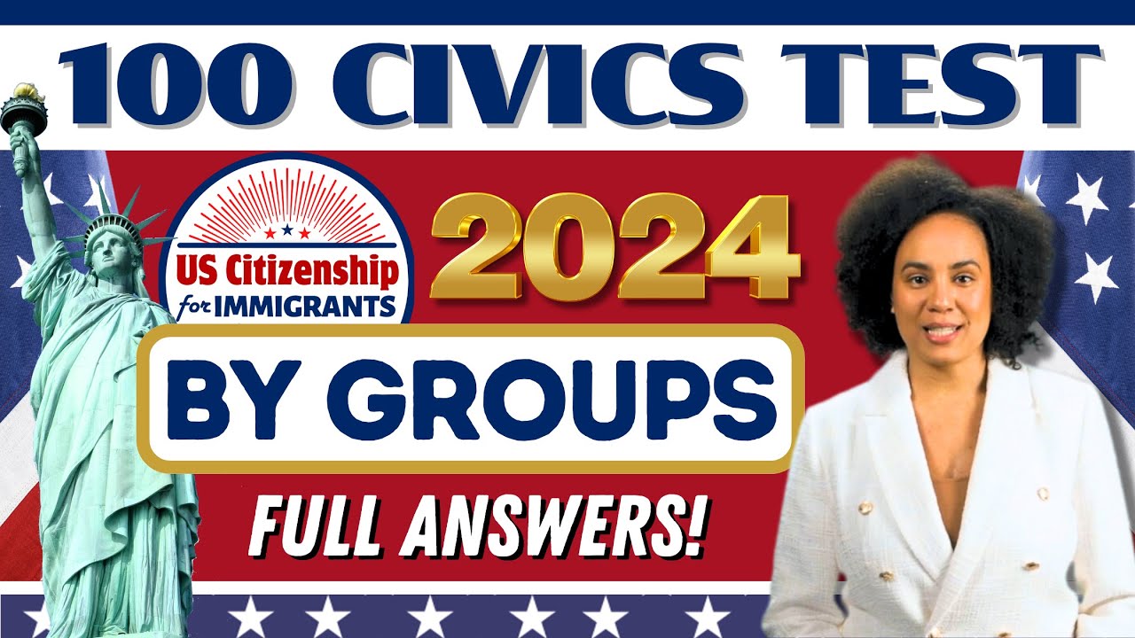 2024 USCIS Official 100 Civics Test Questions and Answers By Group | US Citizenship Interview No.36